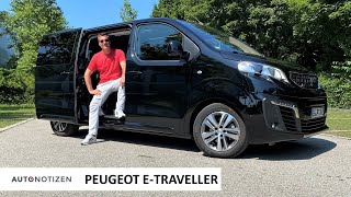 Peugeot eTraveller 75 kWh ElektroVan als Alternative zum VW Bus Test  Review  2021 [upl. by Alyakem]