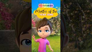 Months of the Year Song trending youtubeshorts nurseryrhymes kidslearning shorts months song [upl. by Yrahcaz]