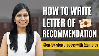 How to write LOR for studying abroad  Letter of Recommendation Writing Tips [upl. by Rafaellle]