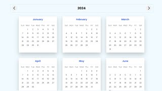 Create Full Year View Calendar View using JavaScript [upl. by Veleda]