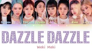 Weki Meki 위키미키  DAZZLE DAZZLE  Color Coded HANROMENG Lyrics [upl. by Ahsirek]