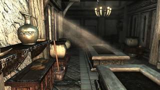 TES5  Skyrim  Lakeview Manor Greenhouse Trophy Kitchen [upl. by Malin939]