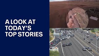 Loop 202 closure Crazy drone video  Nightly Roundup [upl. by Semadar]