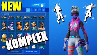 FORTNITE KOMPLEX SKIN w ALL POPULAR DANCE EMOTES [upl. by Rondon]