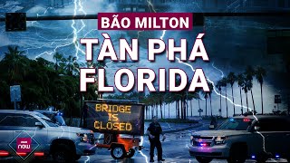 Hình ảnh trực tiếp siêu bão Milton tàn phá vịnh Tampa trước khi rời bán đảo Florida Mỹ  VTC Now [upl. by Starlin]