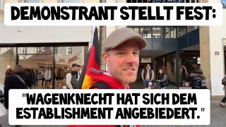 Demonstrant stellt fest quotDas BSW ist die jüngste Altparteiquot Demo Bielefeld steht auf am 05102024 [upl. by Cleland]