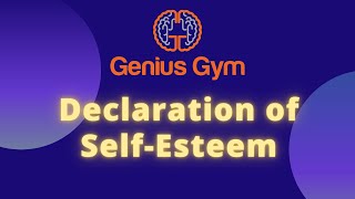 Declaration of SelfEsteem [upl. by Devinne]