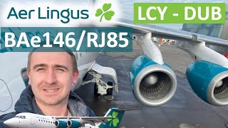 Flying the BAE146  Avro RJ85 with Aer lingus amp City Jet from London City to Dublin [upl. by Bocaj117]