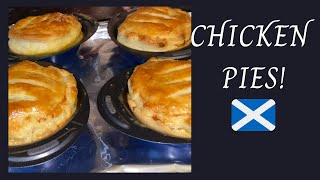 Chicken Pies  Individual Creamy Chicken Pie Recipe [upl. by Nnylekoorb]