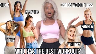 WHICH IS THE MOST EFFECTIVE WORKOUT FOR WEIGHT LOSS Chloe Ting Natacha Pamela ect [upl. by Anawyt275]