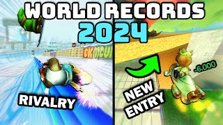 Reacting to EVERY 150cc Mario Kart Wii World Record in 2024 [upl. by Acinom]