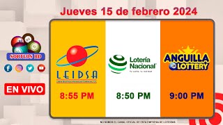 Lotería Nacional LEIDSA y Anguilla Lottery en Vivo 📺│Jueves 15 de febrero 2024 855 PM [upl. by Kirstin616]