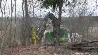 Deere 753J Feller Buncher Working [upl. by Toms]