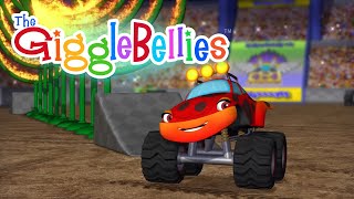 Colors and Numbers with Monster Trucks  GiggleBellies [upl. by Eadnus497]