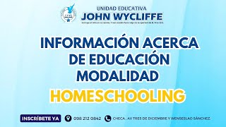 INFORMACIÓN ACERCA DE EDUCACIÓN MODALIDAD HOMESCHOOL [upl. by Jeanne]