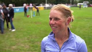 Rosalind Canter feels relieved and very proud of Lordships Graffalo at Burghley [upl. by Ilowell]