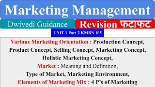 Various Marketing orientation marketing management aktu mba 1st sem notes aktu mba lectures [upl. by Ashla686]