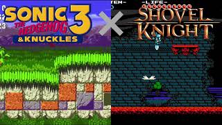 Lich Garden Zone Act 1  Sonic 3 amp Knuckles X Shovel Knight [upl. by Melesa]