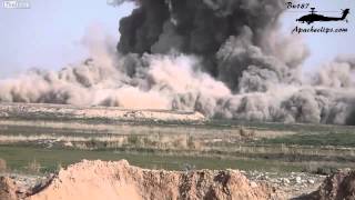 Airstrike on Insurgents by 9 1000lb JDAMs GBU32 [upl. by Wurtz176]