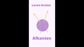 Leren breien afkanten SHORTS [upl. by Chaffee478]