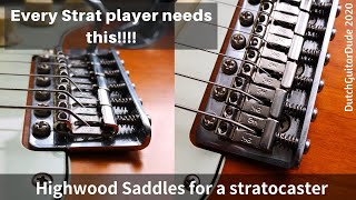 Highwood saddles for a stratocaster  installing them and an intonation lesson [upl. by Sorkin]