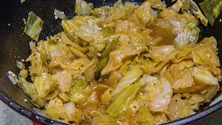 Southern Smothered Cabbage  Southern Fried Cabbage recipe  How to make Smothered Cabbage [upl. by Browning]