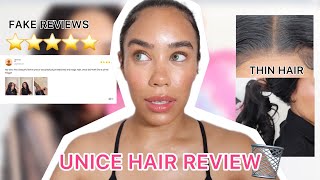 UNICE HAIR HONEST REVIEW PreEverything Glueless Wig SisDont Waste Your [upl. by Enyad267]