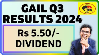 GAIL DIVIDEND DETAILS 2024  GAIL Q3 results 2024 [upl. by Hakceber]