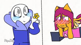 Sans Fangirls be like Gift for Scootaloo loves sans [upl. by Yanal]