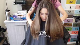 How to balayage dark hair without brass or orange [upl. by Akemad]