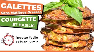 Galettes de Courgettes et Basilic sans matières grasses [upl. by Rubia]