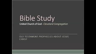 Bible Study  Old Testament Prophecies About Jesus Christ [upl. by Ennaylime]