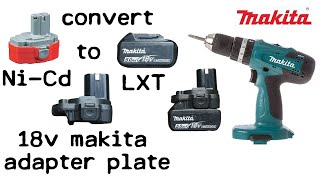 Makita 8319D NiCd to LiIon Conversion Using Adaptor Adapt Ni Cad Drill to LXT Lithium Ion Battery [upl. by Zoa]