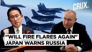 Japans F15 amp F35 Jets Fire Flares As Russian Spy Plane quotViolatesquot Airspace In First Such Showdown [upl. by Arit425]