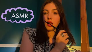 ASMR doing your eyebrows spoolie nibbling  mouth sounds [upl. by Elorac429]