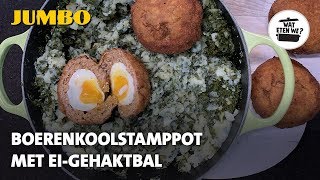 Wat eten we Boerenkoolstamppot met eigehaktbal [upl. by Rimisac]