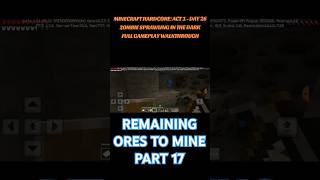 REMAINING ORES TO MINE PART 17 shorts minecraft trending youtubeshorts ytshorts subscribe fyp [upl. by Ecyac]