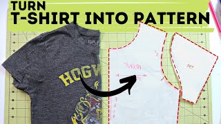 HOW TO turn your tshirt into pattern Detailed tutorial How to make a t shirt [upl. by Britney]