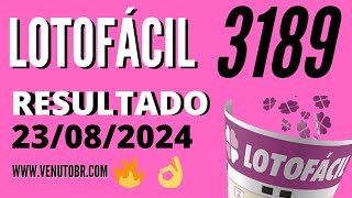 🍀 Resultado Lotofácil 3189 [upl. by Marchese]