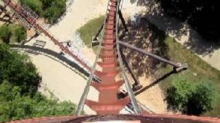 Wildfire Front Seat onride HD POV Silver Dollar City [upl. by Enawtna]