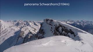 skirando Aminona  Les Outannes  Schwarzhorn3104m Montana Valais Suisse 1722019 [upl. by Hpejsoj76]