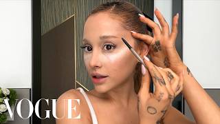 Ariana Grandes Skin Care Routine amp Guide to a ‘60s Cat Eye  Beauty Secrets  Vogue [upl. by Mandler]