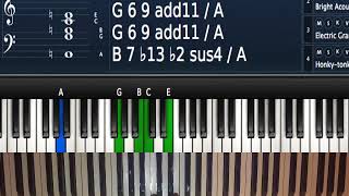 62514 Chord progression tutorial in C with tritone substitution [upl. by Blackmun]