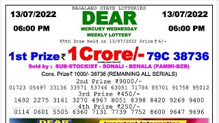 Lottery Sambad Live 6 Pm 1372022 [upl. by Ahsiatal]