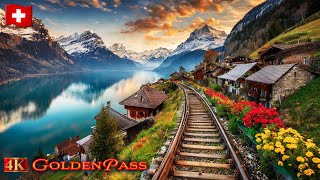 Breathtaking Train Journey Through The Swiss Alps  Panoramic GoldenPass [upl. by Enrev262]