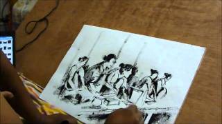 Indian Ink and Watercolor demonstration by MJCwmv [upl. by Legge]