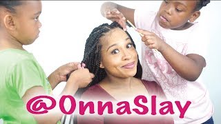 8 and 10 year old girls SLAY my Box Braids  OnnaSlay [upl. by Akenot608]