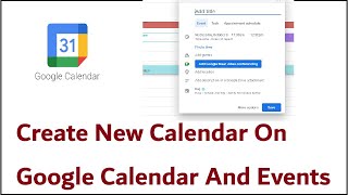 How to Create A New Calendar On Google Calendar And Assign Events [upl. by Anairad]