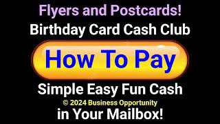 Part 2 The Birthday Card Cash Club Postcard Marketing amp Flyer Mailing Fun Direct Mail Business MONEY [upl. by Einned]