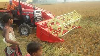 Mini Harvester Machine on MF 9500 58HP [upl. by Lydia]